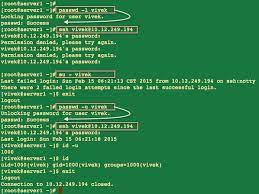We can lock or unlock any user account by using two commands passwd and usermod. How To Lock An Account On Linux Nixcraft
