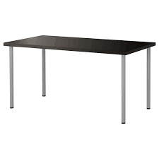 Linnmon Adils Table Black Brown Silver Color 59x29 1 2 Ikea Ikea Ikea Table Ikea Linnmon Desk