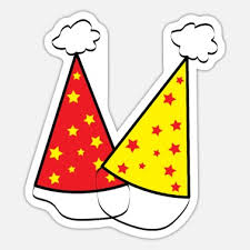 Feestmuts Stickers Unieke Designs Spreadshirt