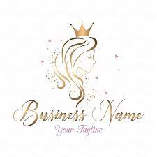 Digital Custom Logo Design Hair Crown Beauty Logo Gold Girl Long Hair Crown Lady Beauty Logo Gold Hair Queen Logo Gold Logo Hair Saloon In 2021 Hair Logo Design Hair Logo