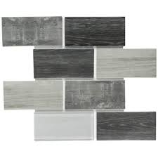 Want to give your kitchen a stylish lift? Buy Modern Brick Grey Glass Mosaic Tile Backsplash Kitchen Wall Bathroom Mto0337 Online In Indonesia 283042003076