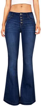 La blancheur de ce pantalon va vous donner un aspect lumineux. Lisli Jean Femme A Pattes D Elephant Slim Pantalon A Bas Evase Pants Boutonne Taille Haute Vintage A La Mode Amazon Fr Vetements Et Accessoires