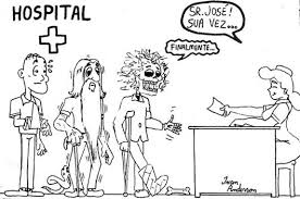 Resultado de imagem para Ilustração:filas do sistema de saúde