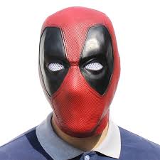 Movie deadpool cosplay mask latex full head helmet deadpool wade winston wilson party costume masks props halloween. Deadpool Face Cosplay Mask Super Comics Online