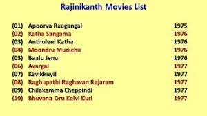 Rajinikanth Movies List Youtube Rajinikanth movies list in rajinikanth movies list, you will find that he did almost all kind of rajinikanth movies list (1975 to 2021) | superstar rajini movies with rare collection of posters. rajinikanth movies list youtube