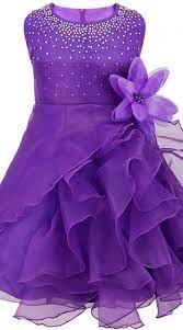 Check out the trendier kids wear for various occasions like weddings, birthday. Party Wear Purple Net Designer Baby Frock Bp0153