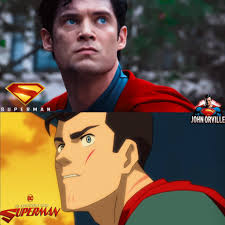 Superman live action and animation mix