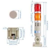 Signal Tower Stack Lights with Buzzer 2-Layer Lights with Rotatable Base