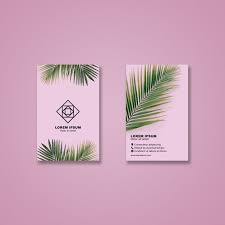 Download Business Card Mockup With Tropical Leaves For Free Business Card Mock Up Download Business Card Business Card Design