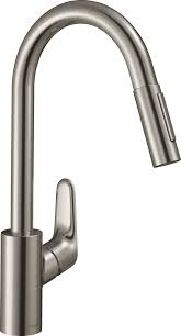 Hansgrohe Focus Mitigeur Cuisine Inox Brosse Avec Douchette Extractible Livea Sanitaire