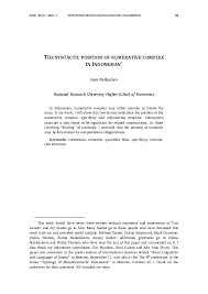 Maybe you would like to learn more about one of these? Pdf The Syntactic Position Of Numerative Complex In Indonesian Ivan Netkachev Academia Edu