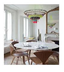 White Carrara Marble Tulip Style Dining Table With Images Dining Table Marble Dining Room Furniture Layout Tulip Dining Table