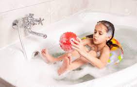 Bathtub fun + join group. Little Girl Have Fun In The Bathtub And Plays In The Inflatable Stock Photo Picture And Royalty Free Image Image 151355768