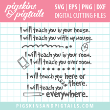 Download I Will Teach You Cut File Pigskins Pigtails