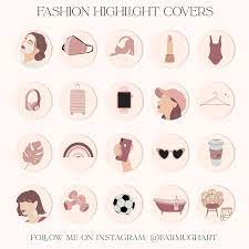 Handdrawn Illustrations For Instagram Highlight Covers Vector Illustrations For Beauty Lifestyle Bloggers Instant Digital Download Instagram Highlight Icons Instagram Icons Handdrawn Illustration