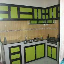 Desain terbaru ibu henny menggunakan pintu dari aluminium compiste panel (acp) merek seven dengan ketebalan. Kitchen Set Aluminium Putih Lasopafolio
