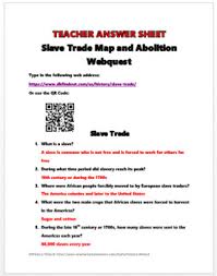 Slave Trade Map And Abolition Webquest By History Wizard Tpt