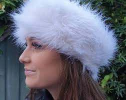 Ivory off White Faux Fur Headband-white Headwrap- Neckwarmer-  Earwarmer-head Wrap-fur Head Wrap-handmade in England-vegan Friendly