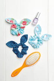 Printable bunny ear scrunchie pattern. Bunny Ear Scrunchies Free Sewing Patterns Sew Magazine