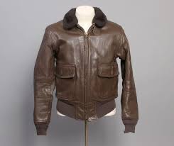 70s Authentic G 1 Leather Jacket Shearling Collar Brown Goatskin Bomber 40 Leather Jacket Mens Dress Outfits Jackets