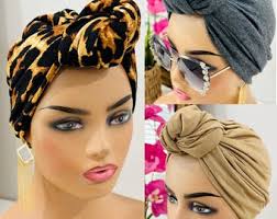 Stripe Pretied Knotted Turban