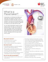 Types of pacemakers are designated by 3 to 5 letters (see table pacemaker codes), representing which cardiac chambers are paced, which chambers are sensed, how the pacemaker responds to a. Implantable Medical Devices American Heart Association