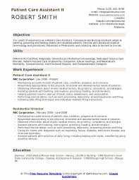 patient care assistant resume samples