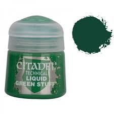 Instead, liquid green stuff is actually the modeler's little can of filth, and will help you make excellent textures on your models that should be looking a little more filthy. Citadel Technical Paint Liquid Green Stuff At Mighty Ape Australia