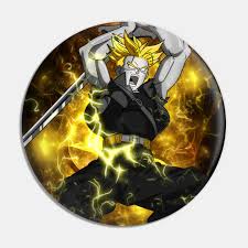 Following the destruction of namek, a teenage trunks arrived from 20 years in the future to warn goku of the apocalyptic android threat that would emerge in 3 years' time. Dragon Ball Z Future Trunks Super Saiyan Future Trunks Pin Teepublic