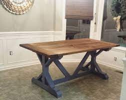 Add some oversized vase or fresh faux on it for the complete look. Diy Farmhouse Table Build Farmhouse Dining Room Table Diy Dining Room Table Farmhouse Table Plans