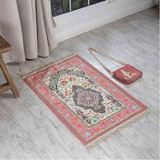 حقيبة سجادة صلاة خفيفة بزخارف أسلامية لون لحمي bohemian rug carpet rugs