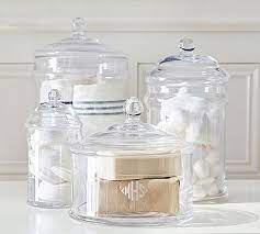 Classic Glass Bathroom Canisters Pottery Barn