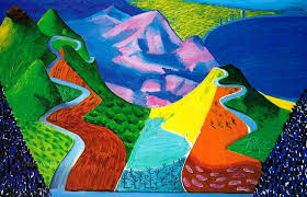 Pacific Coast Highway Santa Monica By David Hockney Vintage David Hockney Paintings David Hockney Art David Hockney