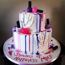How Do I Create A Spilled Nail Polish Look On A Cake Girl Cakes Cake Birthday Cake Decorating