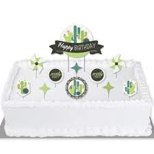 See more ideas about cactus, cactus and succulents, cactus flower. Prickly Cactus Party Fiesta Birthday Party Cake Decorating Kit Happy Birthday Cake Topper Set 11 Pieces Walmart Com Walmart Com