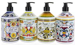 Combo Set 4 Italian Deruta Hand Soap Collection 21 5 Fl Oz Each Orange Blossom Olive Thyme Meyer Lemon Coconut Hibiscus Buy Online In Guam At Guam Desertcart Com Productid 108246289