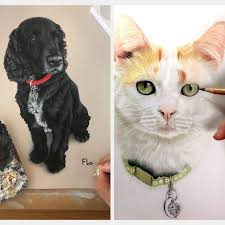 We are delighted to partner with incredible brands including getty images, bridgeman modern, and corbis images to bring you professionally curated fine art prints and outstanding photography. Commission Heartfelt Pet Portraits Tilly And Blue Portrait Service Tilly And Blue