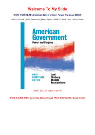 Free Download American Government Power Purpose Ebook Read
