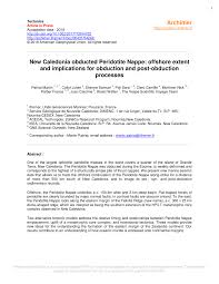 PDF) New Caledonia Obducted Peridotite Nappe: Offshore Extent and  Implications for Obduction and Postobduction Processes