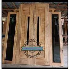Harga pintu baja set ec0 08 minimalis kusen baja motif kayu walnut brown. 1 Set Pintu Rumah Kusen Jendela Kayu Jati Model Minimalis Shopee Indonesia