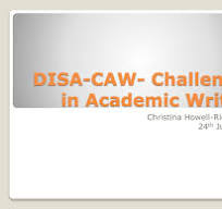 PPT - DISA-CAW- Challenges in Academic Writing PowerPoint ...