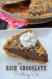 Rich Chocolate Pudding Pie The Seasoned Mom Chocolate Pie With Pudding Chocolate Pudding Pie Recipe Desserts