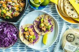 Ceviche is the famous dish from latin america where fresh fish and other seafood is cooked in lime juice and mixed with chilli, coriander/cilantro, onion and other flavourings. Salmon Ceviche Street Tacos La Tortilla Factory