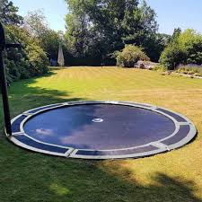 14ft round in ground trampoline kit