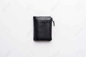 Top view of a wallet. Black Natural Leather Wallet Top View On White Background Stock Photo Picture And Royalty Free Image Image 65210941
