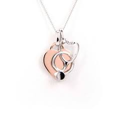 This beautiful stethoscope necklace also makes a unique and thoughtful gift for nurses, doctors currently available in 14k gold fill, rose gold fill, sterling silver(* base material for all jewelry is. Heart And Stethoscope Necklace Rose Gold Plated
