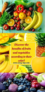 Discover The Benefits Of Fruits And Vegetables According To Their Color Fruit Benefits Vegetable Benefits Healthy Fruits And Vegetables
