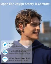 MONODEAL Bone Conduction Headphones with Mic,Open Ear Headphones Wirel