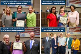 Bryan ISD Board of Trustees Recognizes Outstanding Employees, Board Vice  President