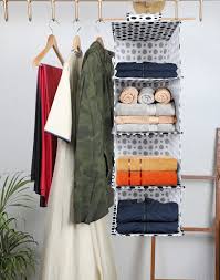 Wardrobe for hanging clothes images and pictures collection here was uploaded by home design group after deciding on ones that are best among the others. Kuber Industries Dot Print 4 Shelf Closet Hanging Organizer 4 Tier Closet Wardrobe Organizer Clothes Storage Hanger For Family Closet Bedroom Foldab